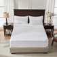 Bedlore waterproof skin-friendly noiseless solid color good luck charm print mattress protector, white