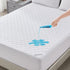 bedlore waterproof skin-friendly noiseless solid color luck charm print mattress protector, white