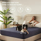this waterproof noiseless mattress protector is breathable and soft, bringing you a healthy sleep, navy blue