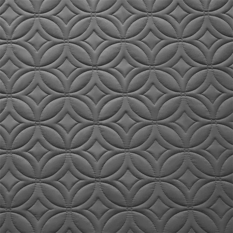 good luck charm print detail of the mattress protector, gray