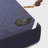 the good luck charm print mattress protector is waterproof, navy blue
