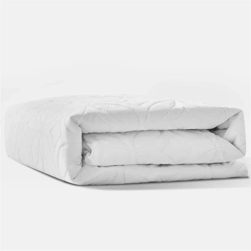 the waterproof good luck charm print mattress protector is easy to store, white